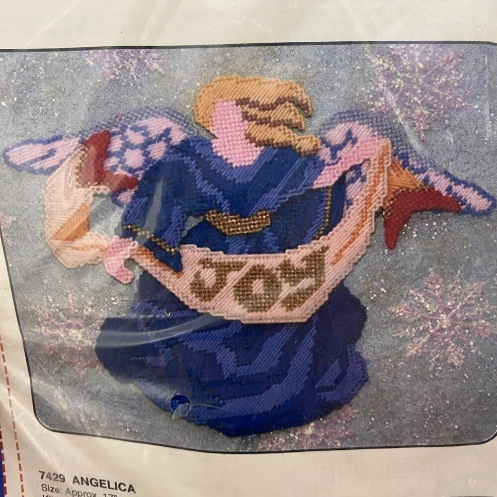 Vintage Temptations Plastic Canvas Kit 7429 Angelica 17 x 13 Linda Ruck 1997